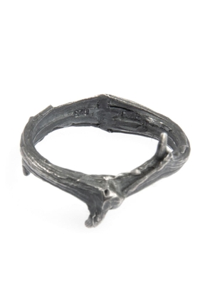 Detaj Black Thorns asymmetric ring - Silver