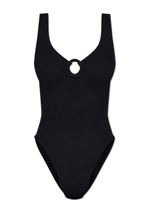 Hunza G Celine seersucker swimsuit - Black