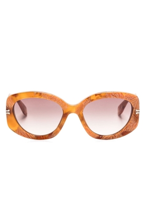 Marc Jacobs Eyewear marbled oval-frame sunglasses - Neutrals