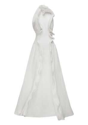 Rachel Gilbert Sana ruffle-detail flared dress - White