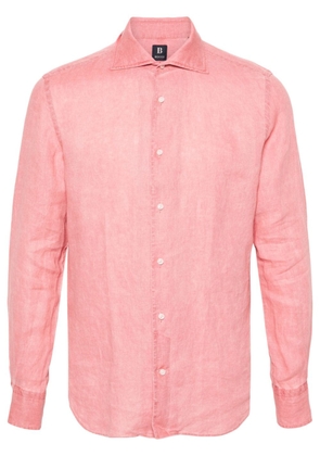 Boggi Milano long-sleeve linen shirt - Pink