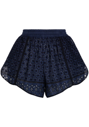 Ermanno Scervino broderie anglaise cotton shorts - Blue