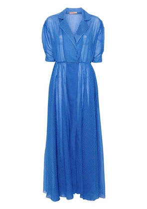 Ermanno Scervino gingham-print midi dress - Blue