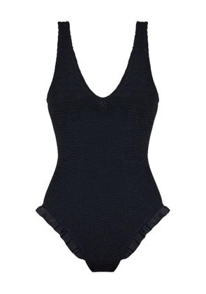Hunza G Lisa seersucker swimsuit - Black