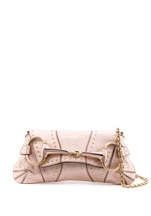Gucci Pre-Owned Horsebit leather shoulder bag - Pink