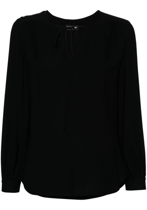DONDUP tied-neck georgette blouse - Black