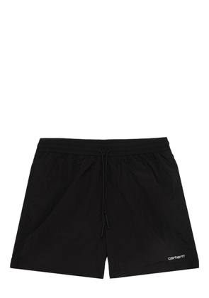 Carhartt WIP logo-print swim shorts - Black