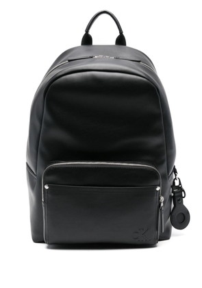 Calvin Klein zipped faux-leather backpack - Black
