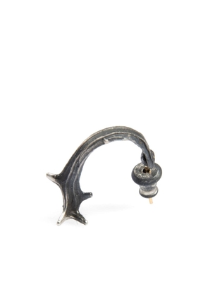 Detaj oxidised-finish single hoop earring - Black