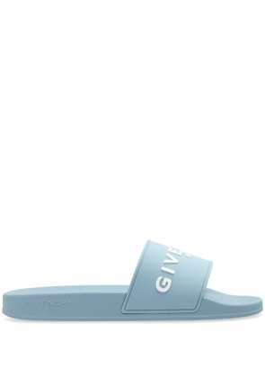 Givenchy logo-embossed matte slides - Blue
