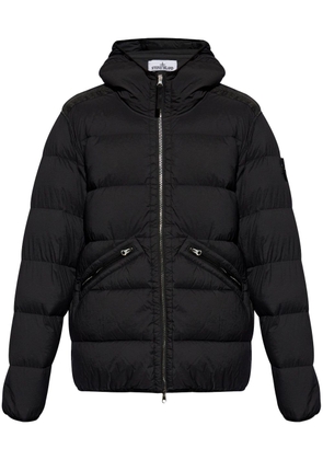 Stone Island hooded puffer jacket - Black
