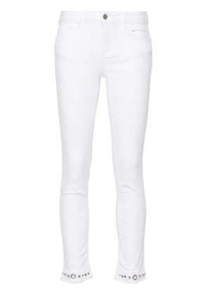 LIU JO crystal-embellished skinny jeans - White
