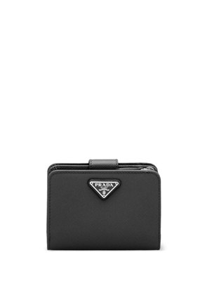 Prada triangle-logo leather wallet - Black
