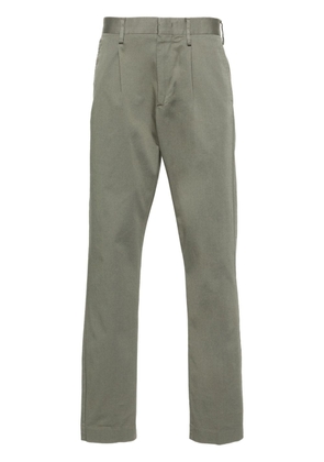 Boggi Milano embroidered-logo tapered trousers - Green