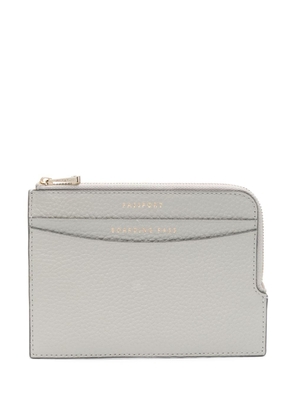 Aspinal Of London zip-up leather travel wallet - Grey