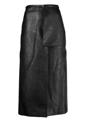GIA STUDIOS belted-waistband midi skirt - Black