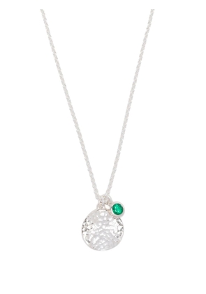 DOWER AND HALL green garnet pendant necklace - Silver