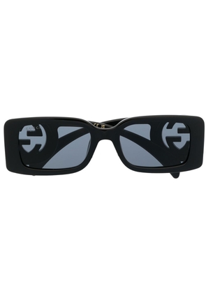 Gucci Eyewear rectangular interlocking G logo sunglasses - Black