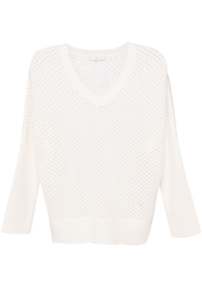 Fedeli Locri open-knit jumper - White