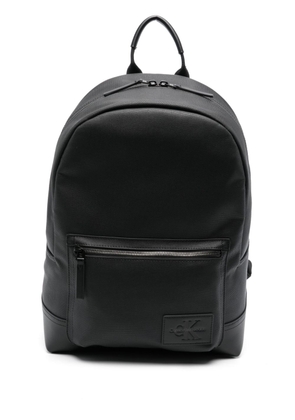 Calvin Klein zipped coated-finish backpack - Black