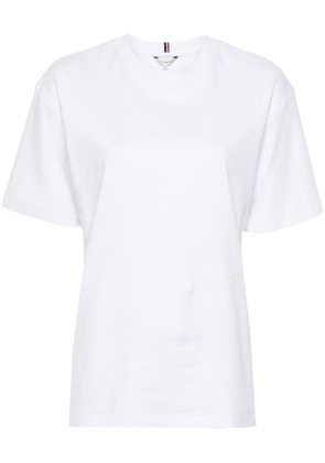 Tommy Hilfiger logo-embroidered cotton T-shirt - White