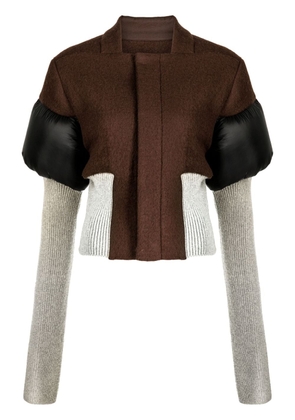 Rick Owens cropped panelled jacket - Multicolour