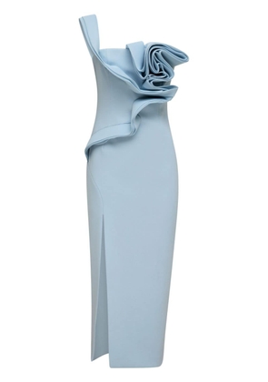 Rachel Gilbert Wilder floral-rosette midi dress - Blue