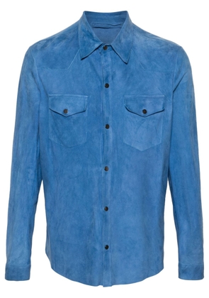 Salvatore Santoro Western-style suede shirt - Blue