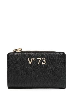 V°73 logo-plaque leather wallet - Black