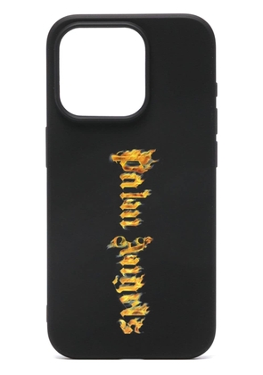 Palm Angels Burning Logo-print iPhone 15 case - Black