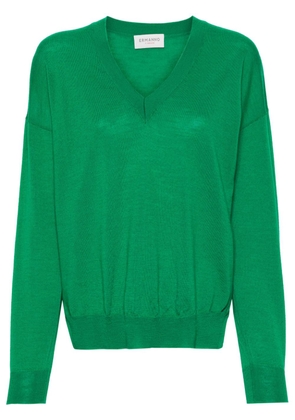 ERMANNO FIRENZE V-neck wool jumper - Green