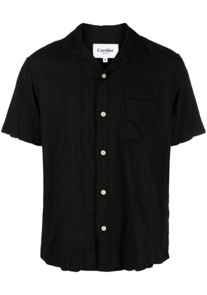 Corridor striped short-sleeve shirt - Black