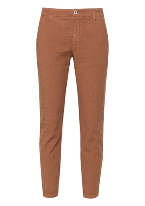 120% Lino mid-rise cropped trousers - Brown