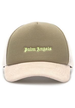 Palm Angels logo-embroidered trucker cap - Green