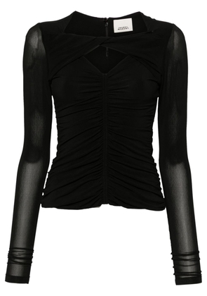 ISABEL MARANT Vandalia ruched blouse - Black