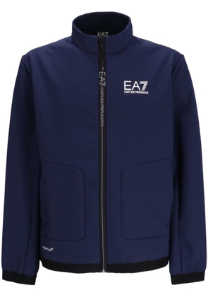 Ea7 Emporio Armani logo-print zip-up track jacket - Blue