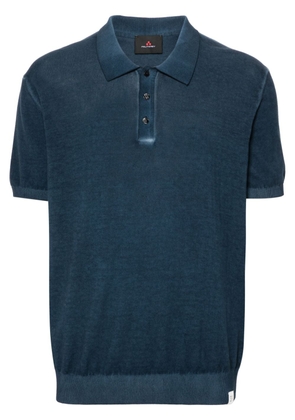 Peuterey button-up cotton polo shirt - Blue