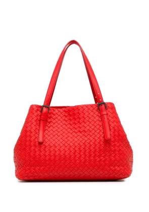 Bottega Veneta Pre-Owned 2012-present Medium Intrecciato Cesta tote bag - Red