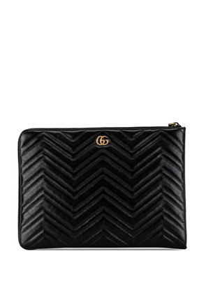 Gucci Pre-Owned 2016-2023 GG Marmont Portfolio clutch bag - Black