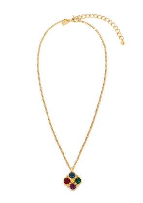 Kenneth Jay Lane crystal-embellished pendant necklace - Gold