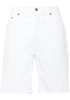 DONDUP logo-plaque twill shorts - White