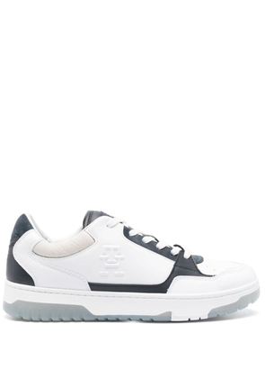 Tommy Hilfiger TH-embossed leather sneakers - White