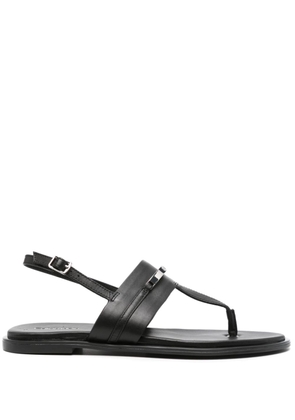 Calvin Klein logo-plaque thong sandals - Black