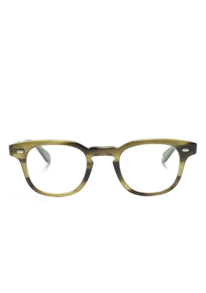 Garrett Leight Sherwood square-frame glasses - Green