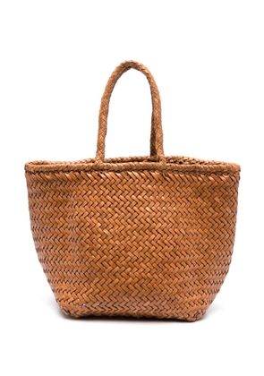 DRAGON DIFFUSION Grace woven basket bag - Brown