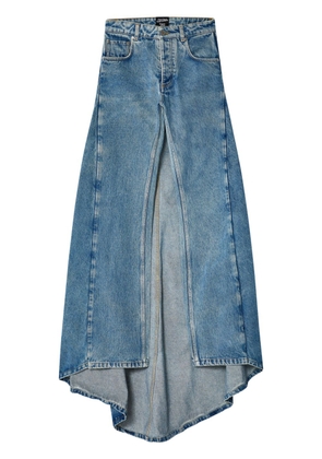 Jean Paul Gaultier asymmetric denim skirt - Blue