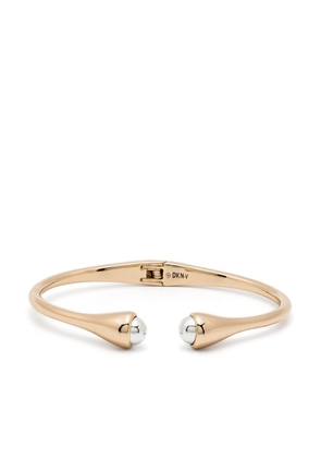 DKNY bead-detail metallic cuff bracelet - Gold