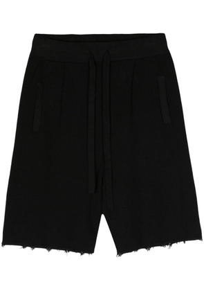 Laneus knitted cotton bermuda shorts - Black