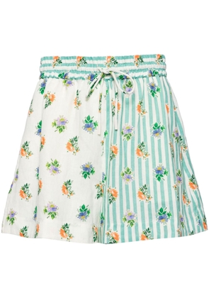 ALEMAIS floral-print linen shorts - Neutrals