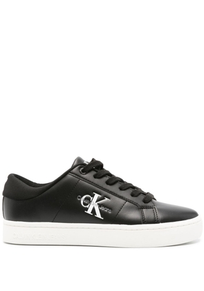 Calvin Klein Jeans debossed-logo leather sneakers - Black